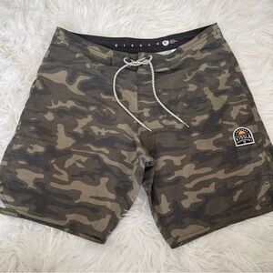 VISSLA Olive and Gray Board Shorts